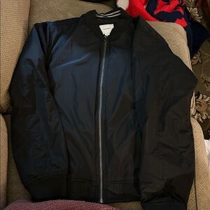 Old Navy Men’s Black Bomber Jacket, Size Large